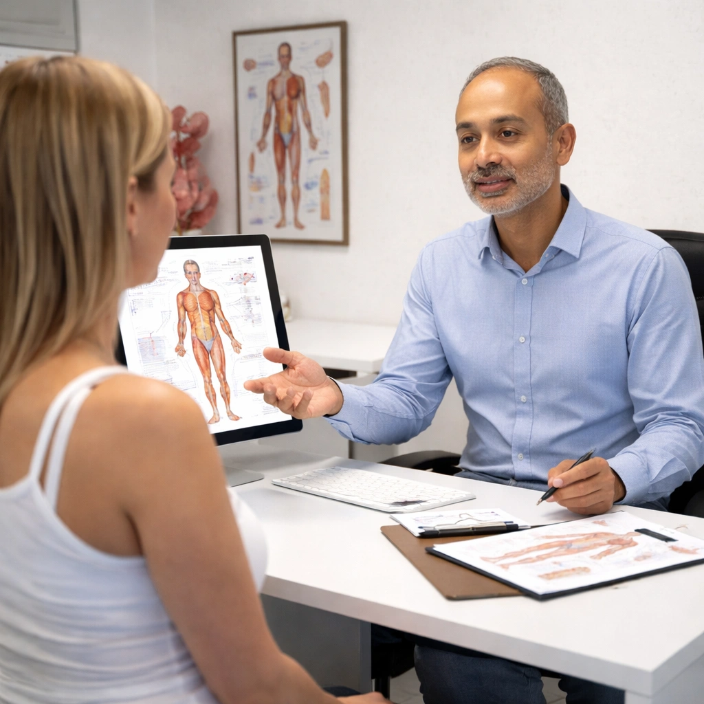 Dr. Basu Consulting Patient
